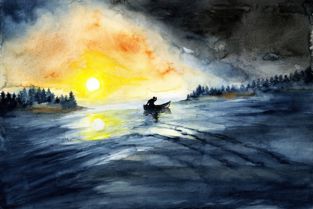 Kenuzás a Golden-tavon alkotó: RodMacIver