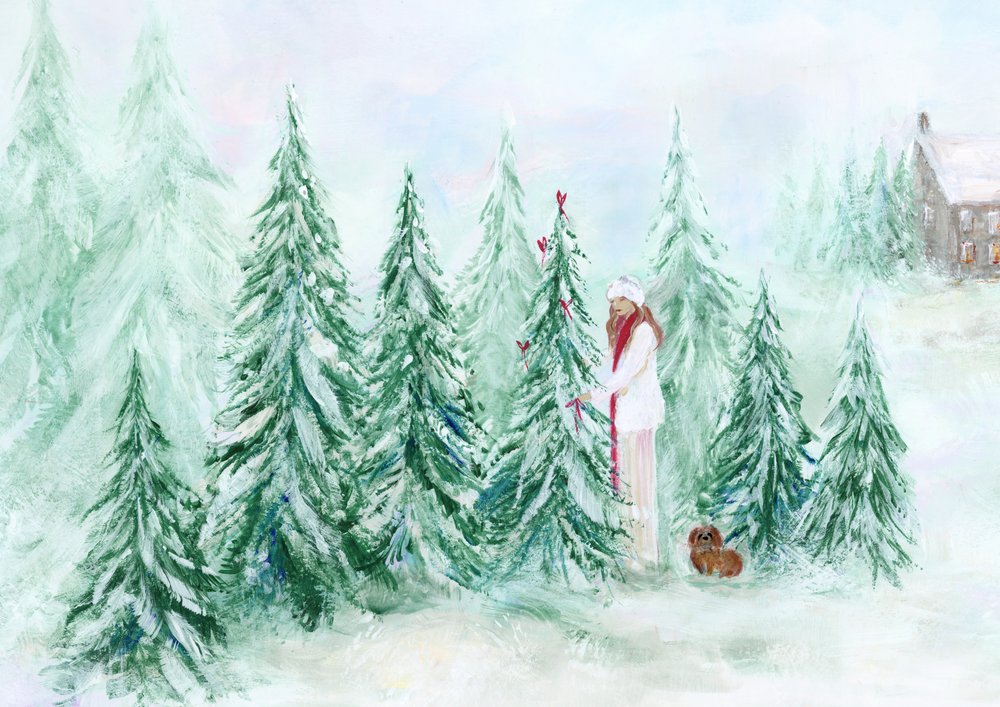 Téli erdei díszítés alkotó: Rosana Laiz Blursbyai