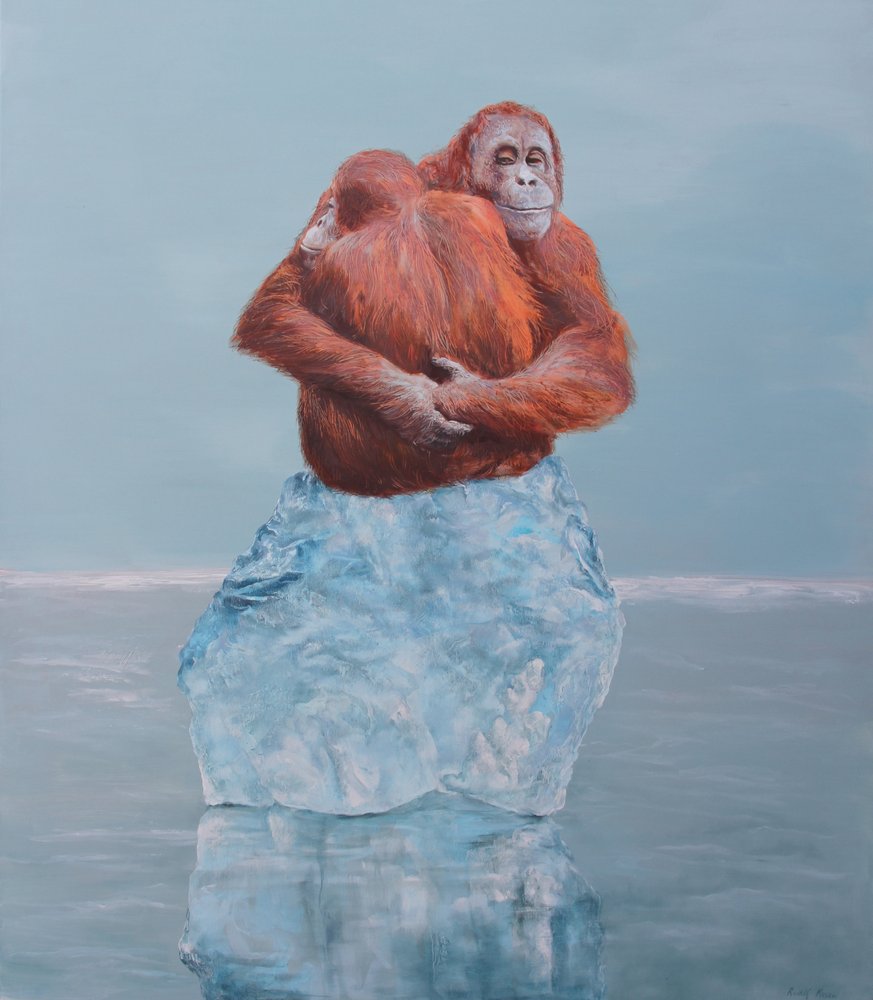 Orangutánok jeges ölelése alkotó: Rudolf Kosow