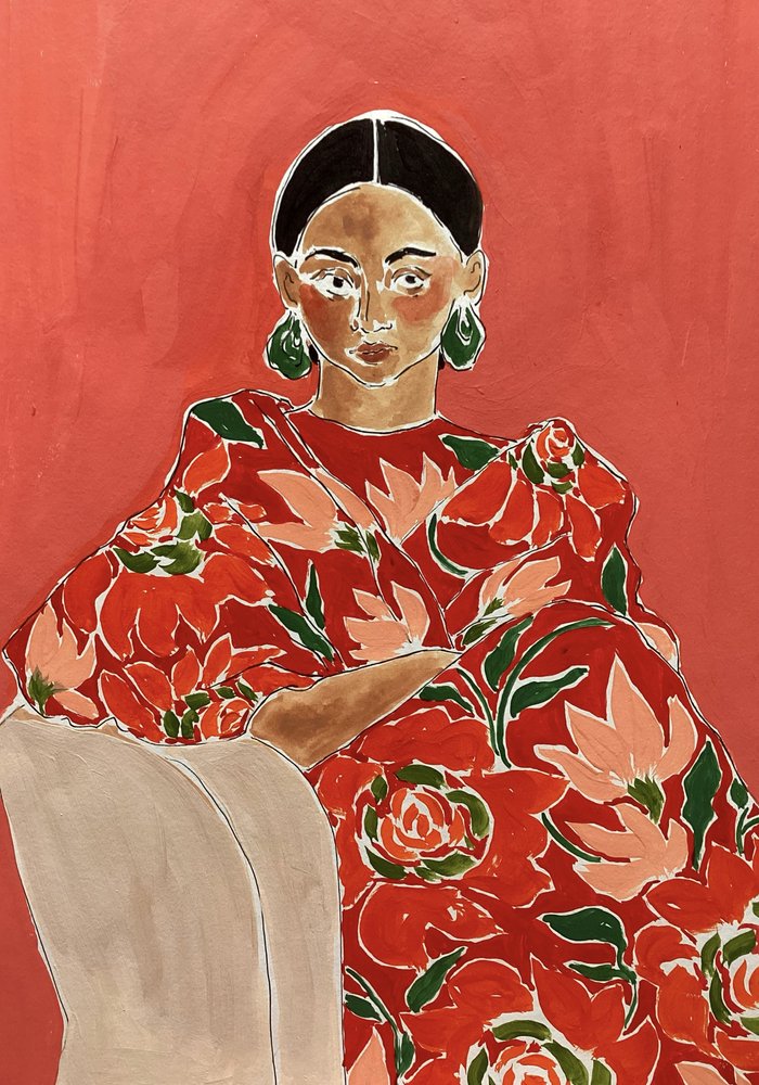 Élénk divatportré alkotó: Rushati Chowdhury