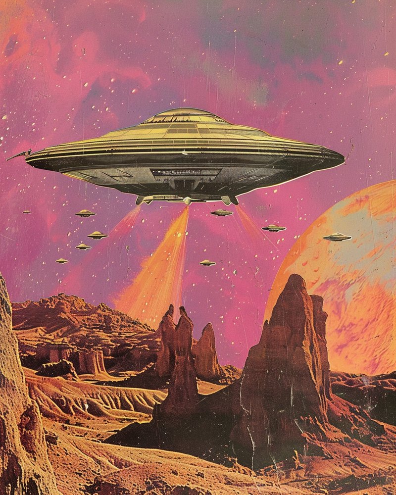 Retro sci-fi sivatagi bolygó alkotó: Samantha Hearn