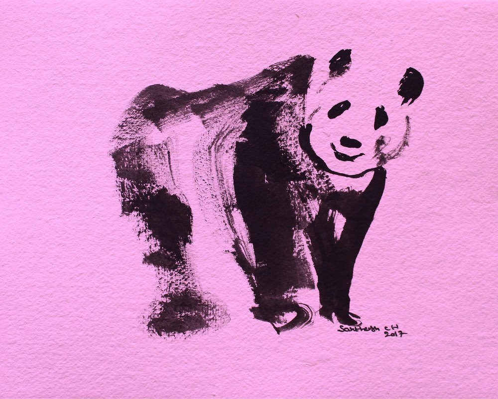Aranyos rózsaszín panda alkotó: Santhosh ch