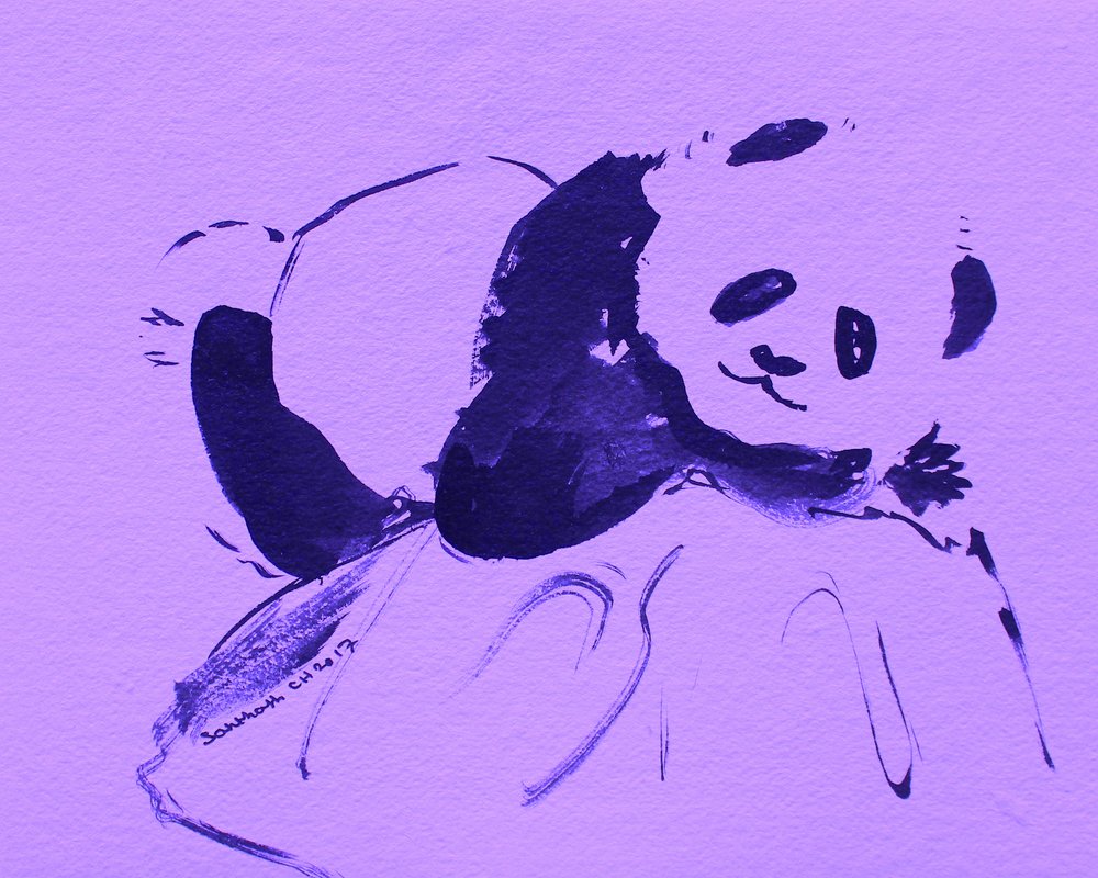 Aranyos lila panda alkotó: Santhosh ch