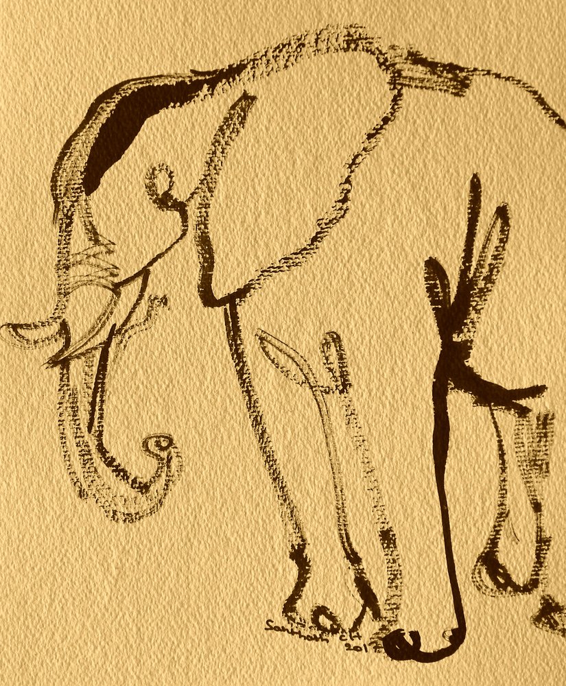 Elegáns elefántrajz alkotó: Santhosh ch