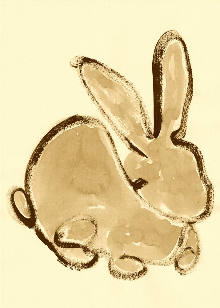 Kifejező szépia nyuszi alkotó: Santhosh ch
