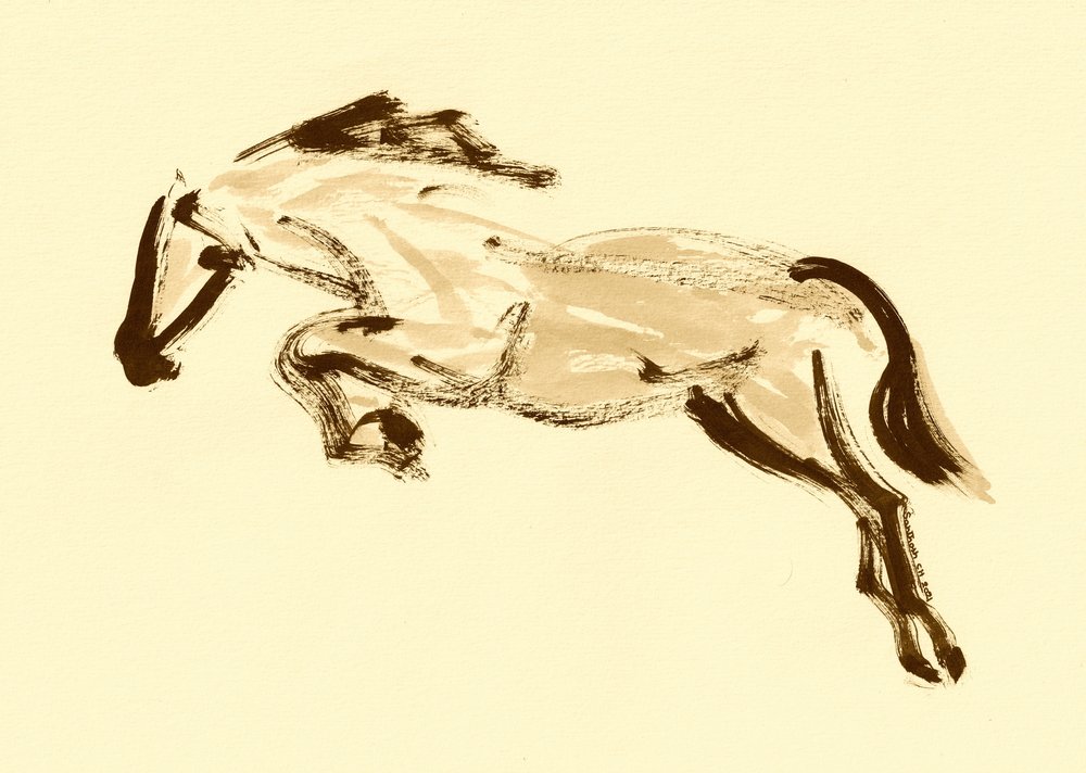 Ugró szépia ló alkotó: Santhosh ch