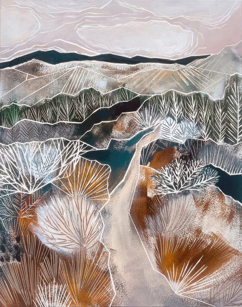 Földes, absztrakt tájkép alkotó: Sarah Fitzgerald