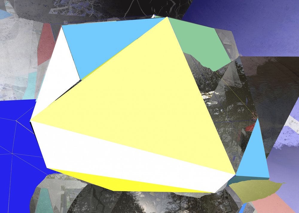 Absztrakt geometrikus tájkép alkotó: Stefan Fransson
