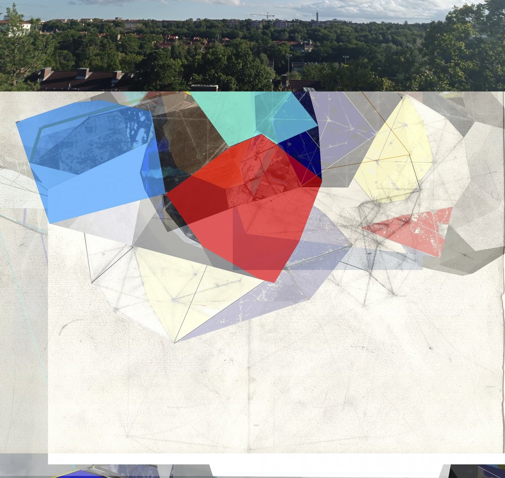 Geometrikus városi tájkép alkotó: Stefan Fransson