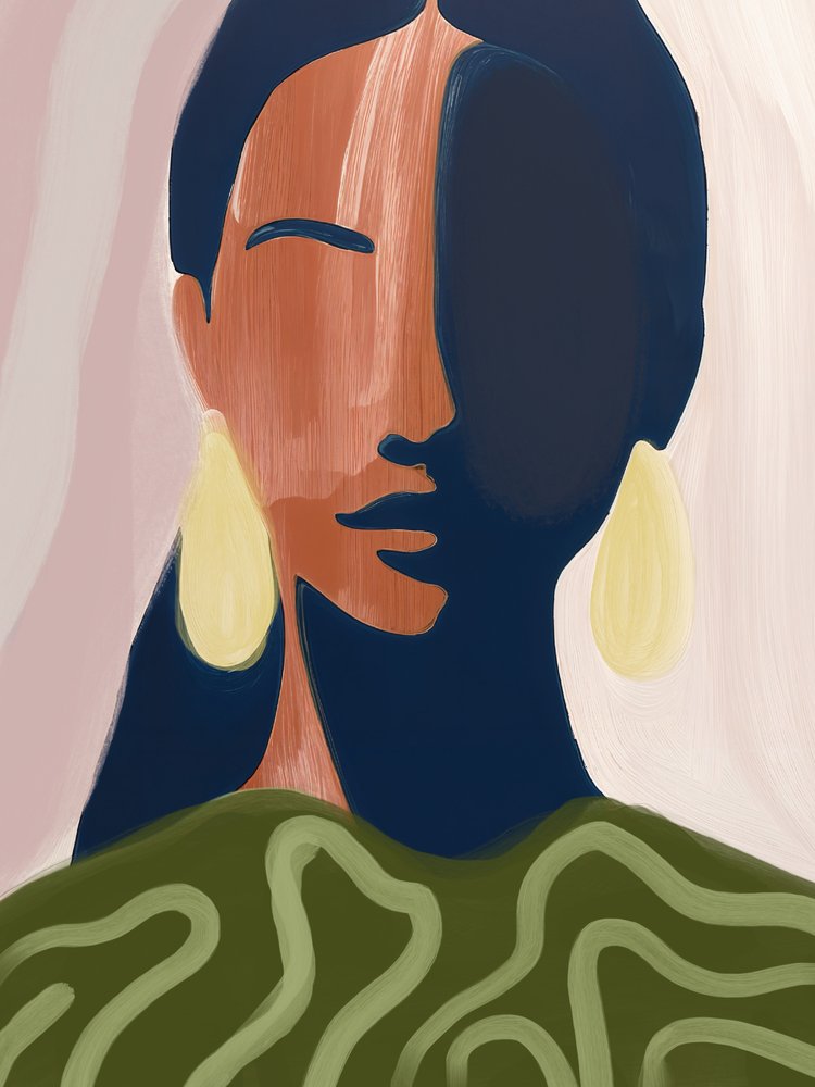 Nyugodt, absztrakt nő alkotó: Studio Palette