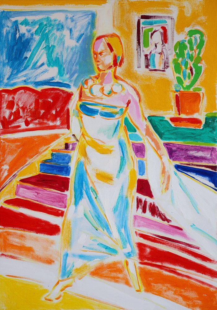 Önarckép Gerhard Richter nyomán, Tamara Jare, olaj, vászon alkotó: Tamara Jare