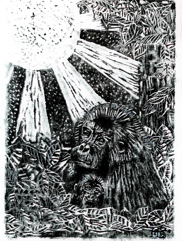 A dzsungeli gorilla-család alkotó: Tim Hoinkis