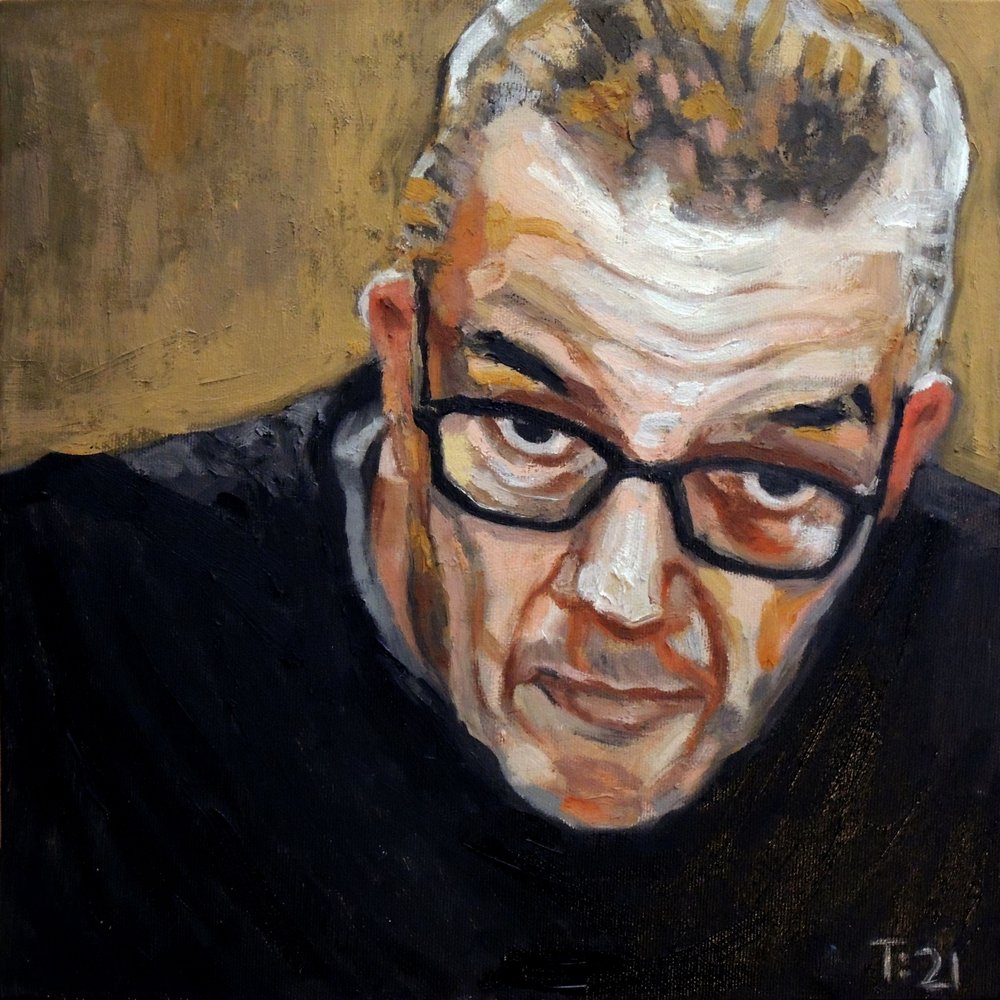 Szemüveges férfi című festmény alkotó: Tore Bahnson