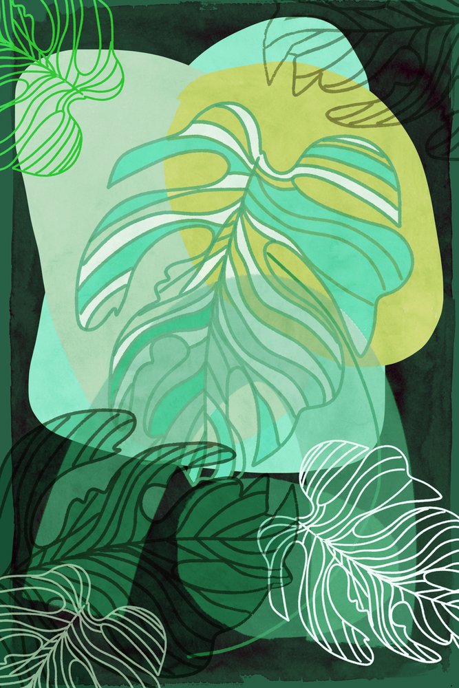 Zöld organikus monstera alkotó: cartissi