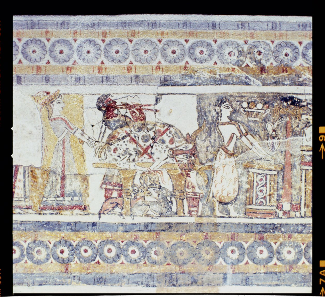 Állatáldozat, a minószi Agia Triada szarkofágból, ie 1400 körül (mészkő freskó) alkotó: Unknown