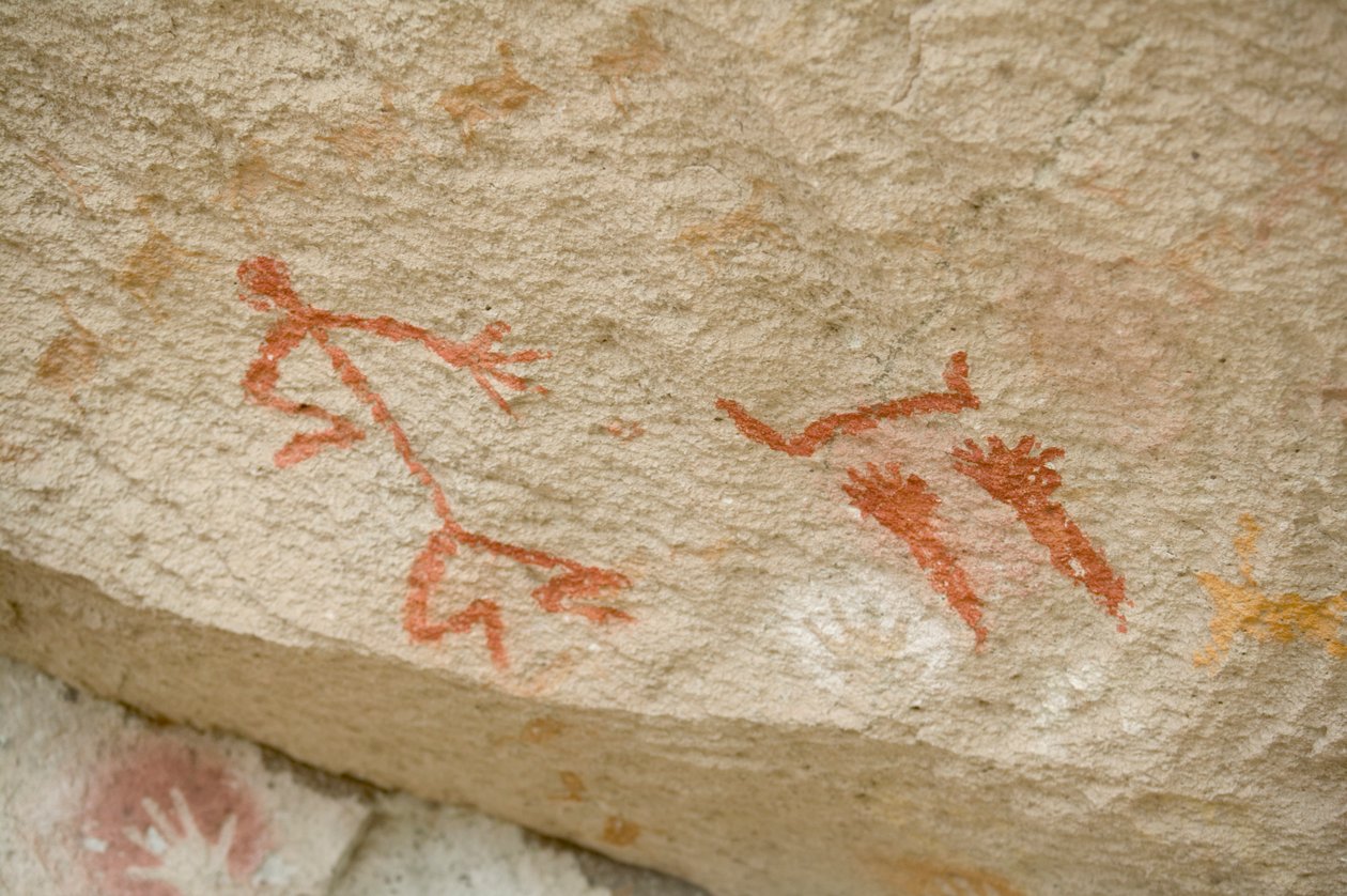 Argentína, Patagónia, Cueva de las Manos, primitív barlangfestmények alkotó: Unknown