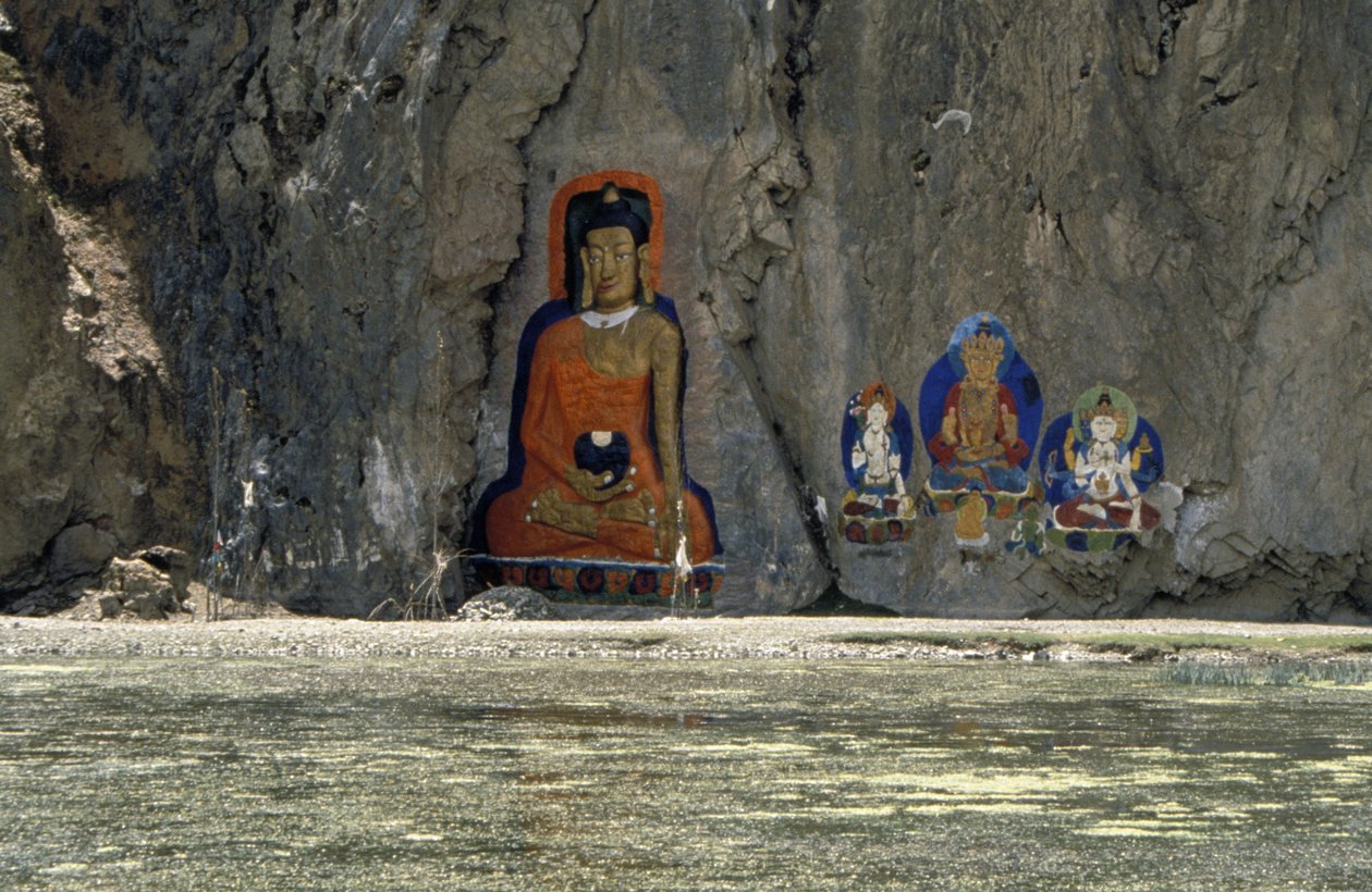 Buddhista sziklafestmények Tibetben alkotó: Unknown