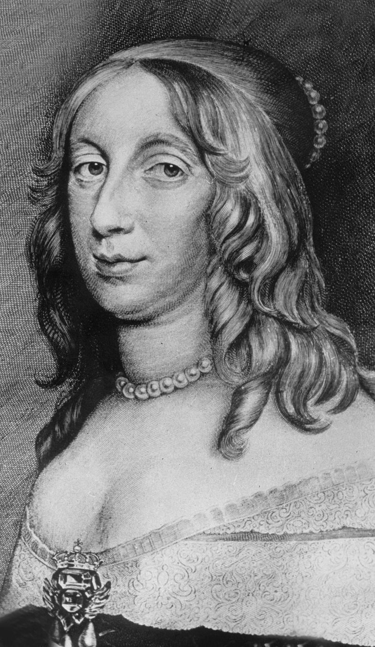 Krisztina (1626-1689) Gustav IIAdolf lánya, Svédország 1632-1654 királynője. színes metszet, XIX alkotó: Unknown