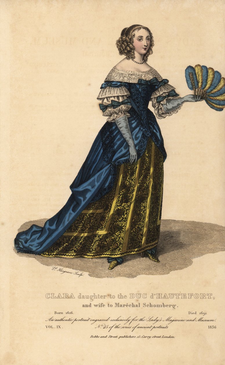 Clara de Hautefort, dHauterfort herceg lánya és Marechal Schomberg felesége, 1616-1691 alkotó: Unknown