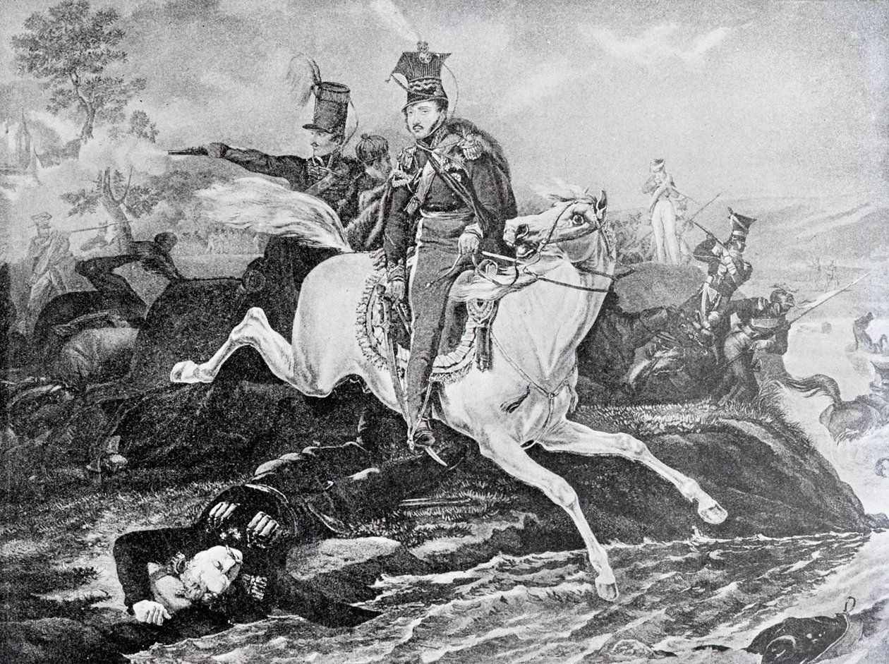 Józef Poniatowski halála a lipcsei csatában, 1813 alkotó: Unknown
