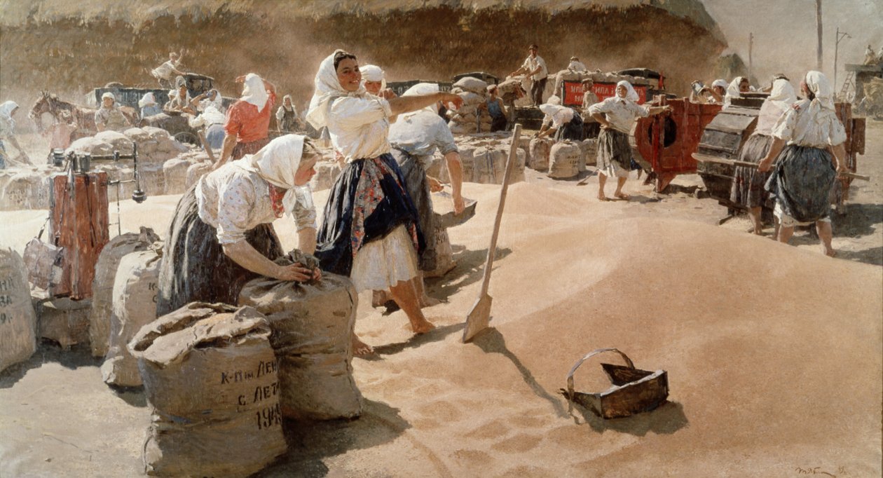 Gabona (vagy kenyér) festmény, Tatiana Yablonskaya, Szocialista realizmus, 1949. alkotó: Unknown