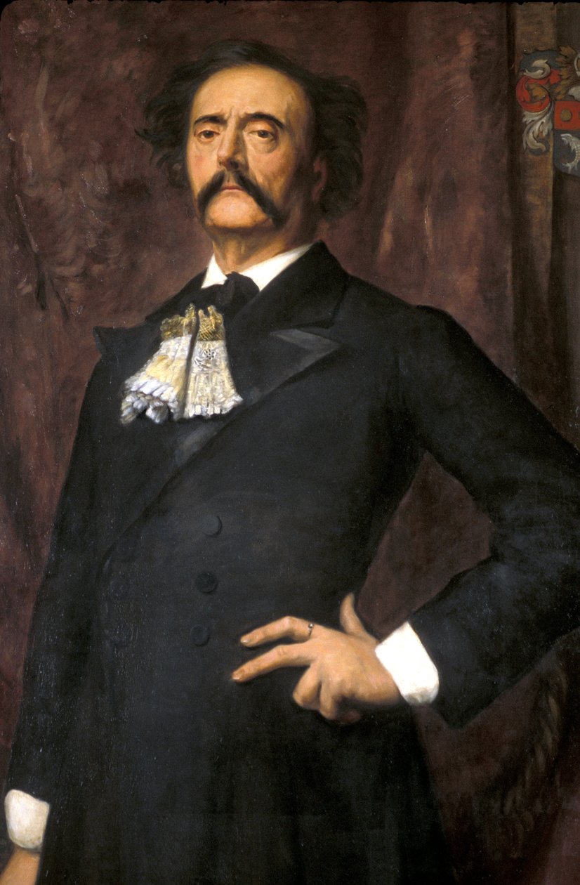 Manche N* 082, St Sauveur le Viscount Múzeum, Jules Barbey dAurevilly (1808-1889) portréja, Emile Levy (1826-1890), 1881 alkotó: Unknown