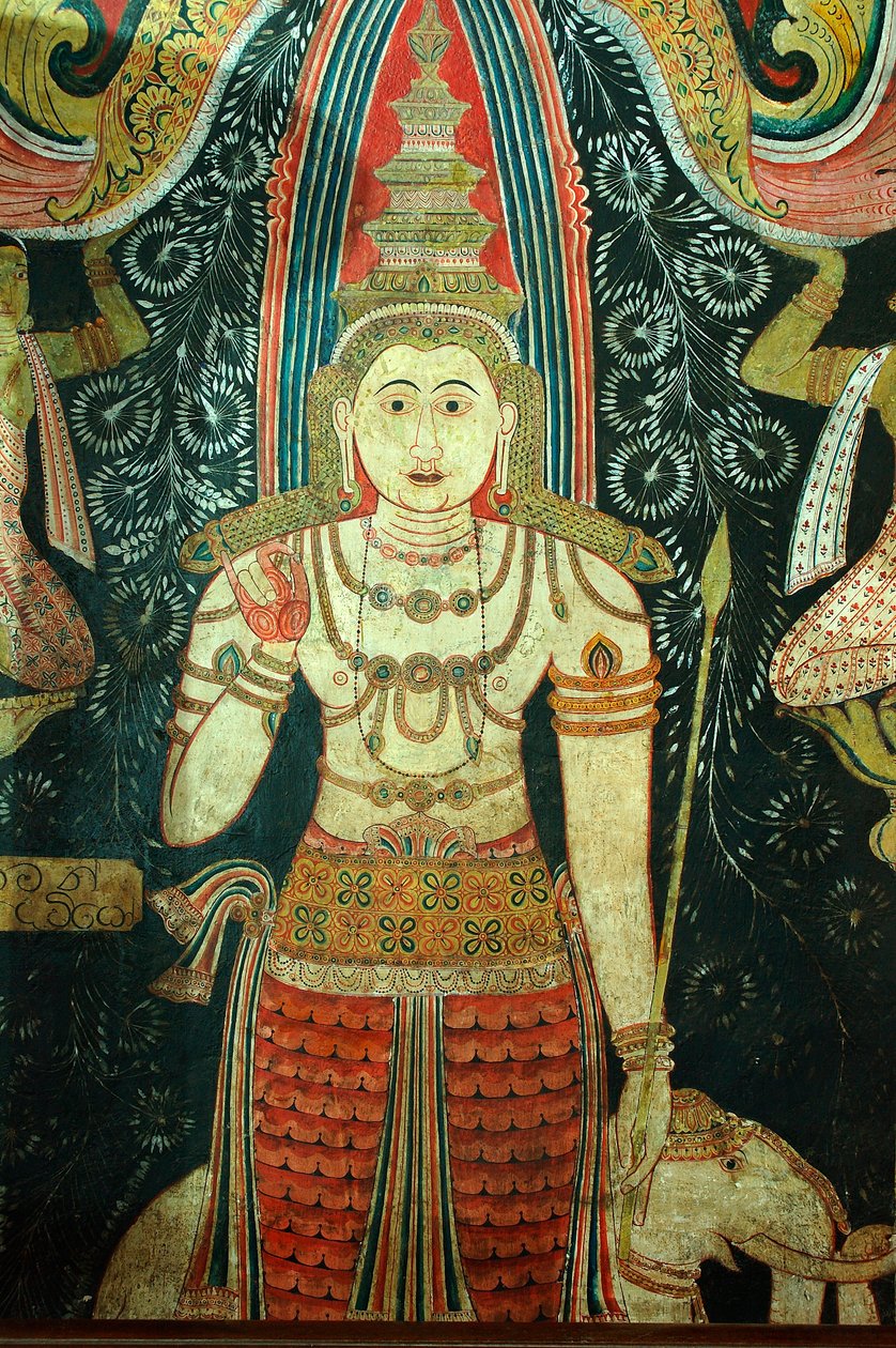 Falfestmény a Kelaniya-templom falán Kelaniya Viharaban, amely az egyik legszentebb buddhista hely, körülbelül hat mérföldre Srí Lanka fővárosától, Colombótól. 2010. január 7. alkotó: Unknown