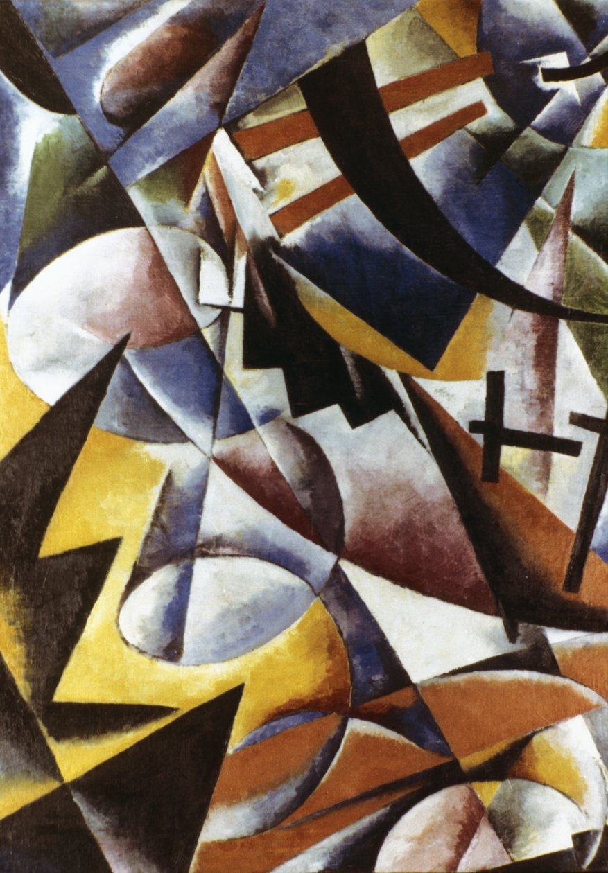 Festői építkezés (1920) Ljubov Popova (1889 - 1924) festménye. alkotó: Unknown