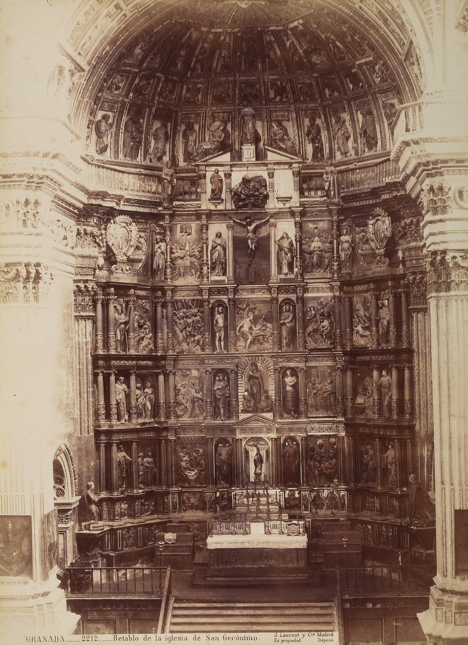 San Jerònimo templom retable, 1570-1605, Granada, Spanyolország, 1880 körül alkotó: Unknown