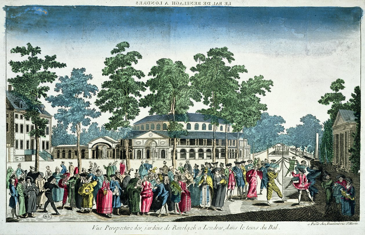 III. György (1738-1820) walesi herceg születésnapját ünneplő bál képe 1751. május 24-én a Rotundában, a Ranelagh-házban, Londonban alkotó: Unknown