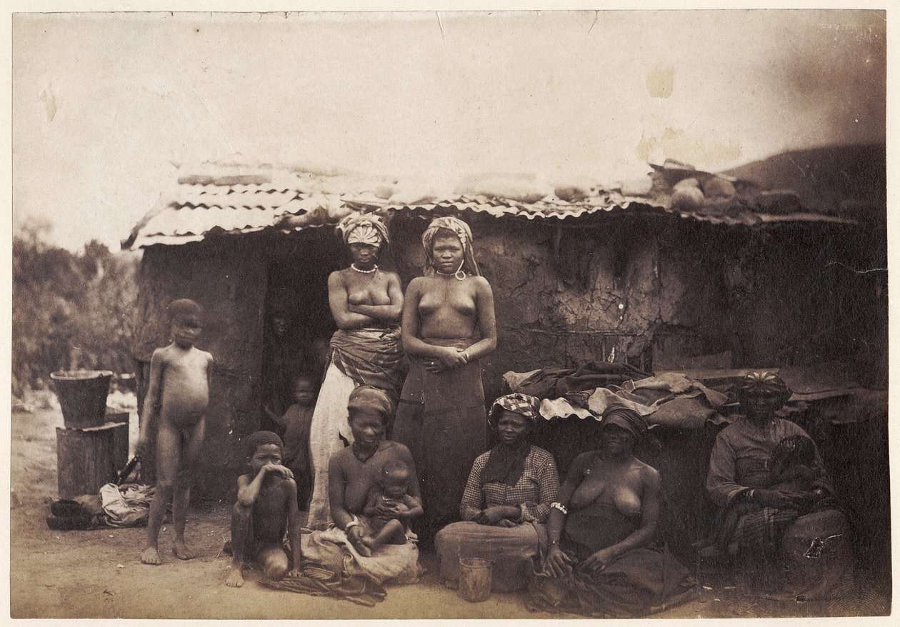 Nők és gyerekek, Délkelet-Afrika, 1880 körül (albumnyomat) alkotó: Unknown