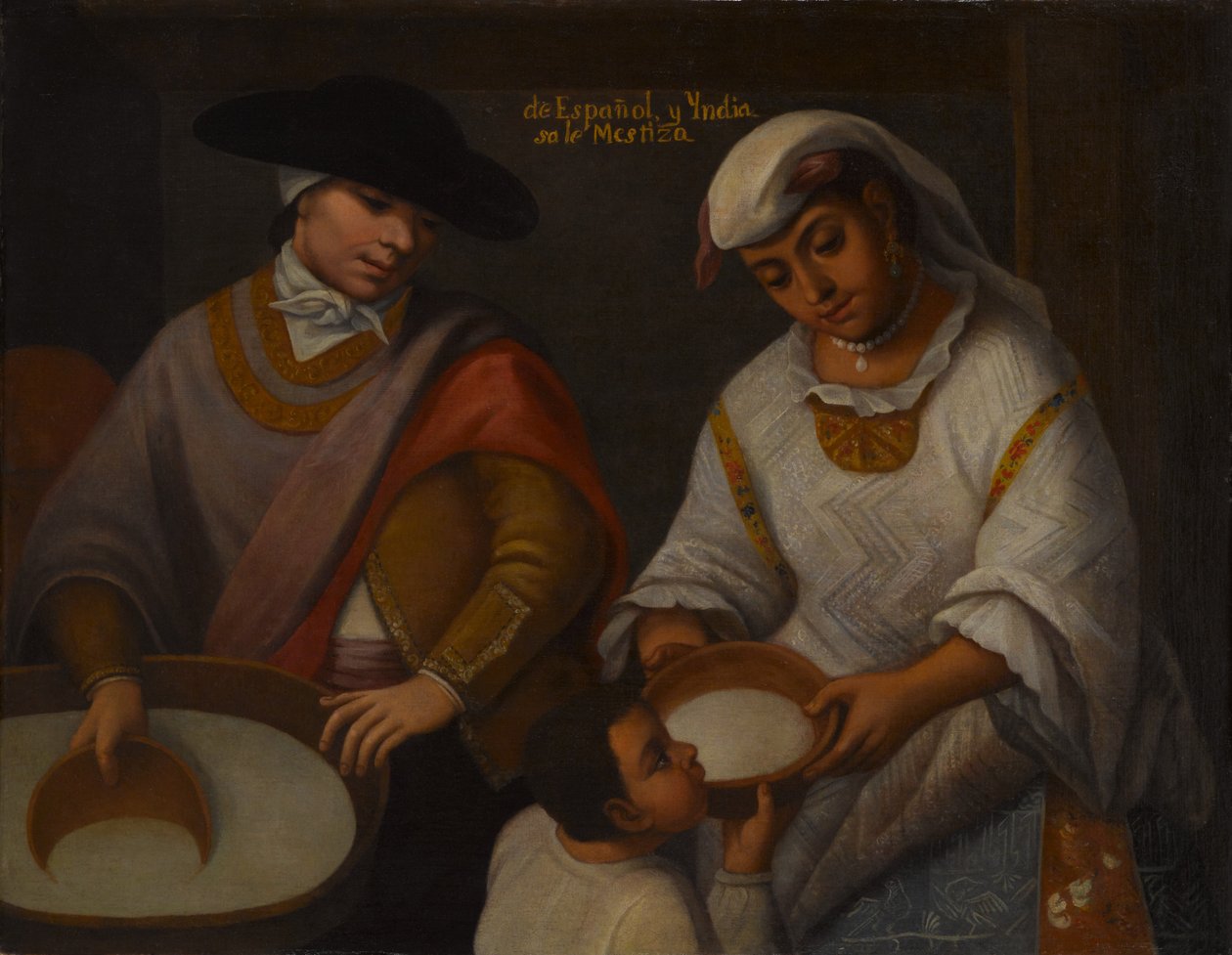 Spanyolból és Indiából, Mestizo (De Español y India sale Mestizo), 18. század eleje alkotó: Mexican School