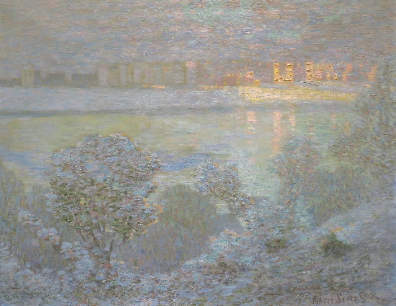 Central Park, New York, télen alkotó: Albert Scott Cox