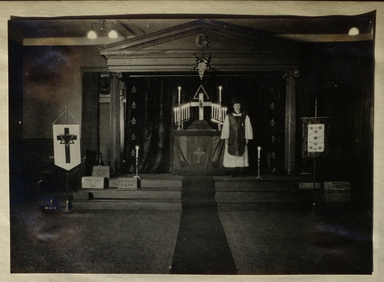 Az amerikai Societas Rosicruciana New York-i templomának belseje, 1913 körül alkotó: American Photographer