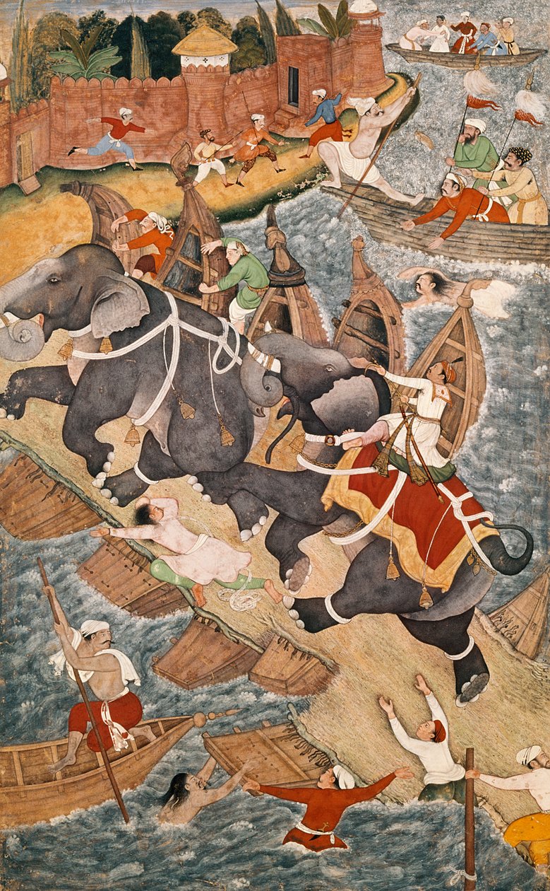 Akbar megszelídíti a vad elefántot, Hawa