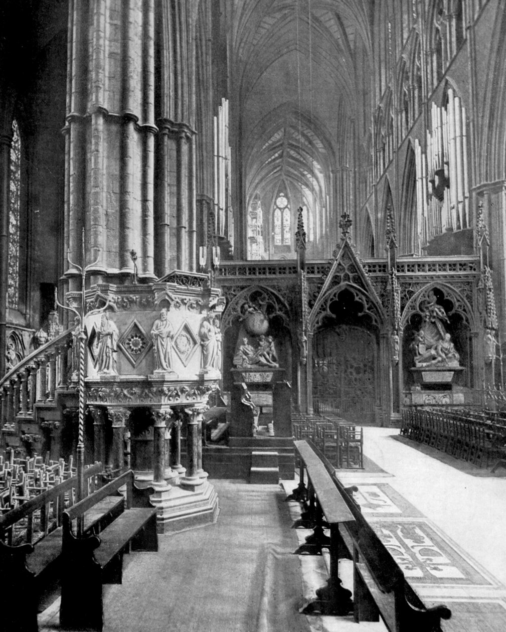 A Westminster Abbey templomhajója, 1890 alkotó: British Photographer