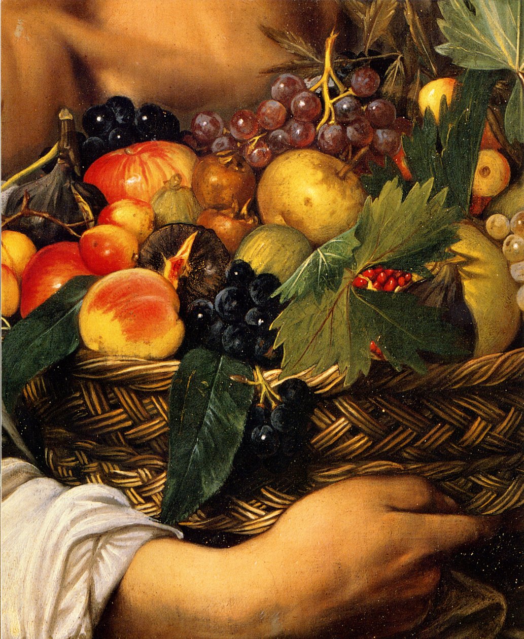 Fiú egy kosár gyümölccsel alkotó: Michelangelo Merisi Caravaggio
