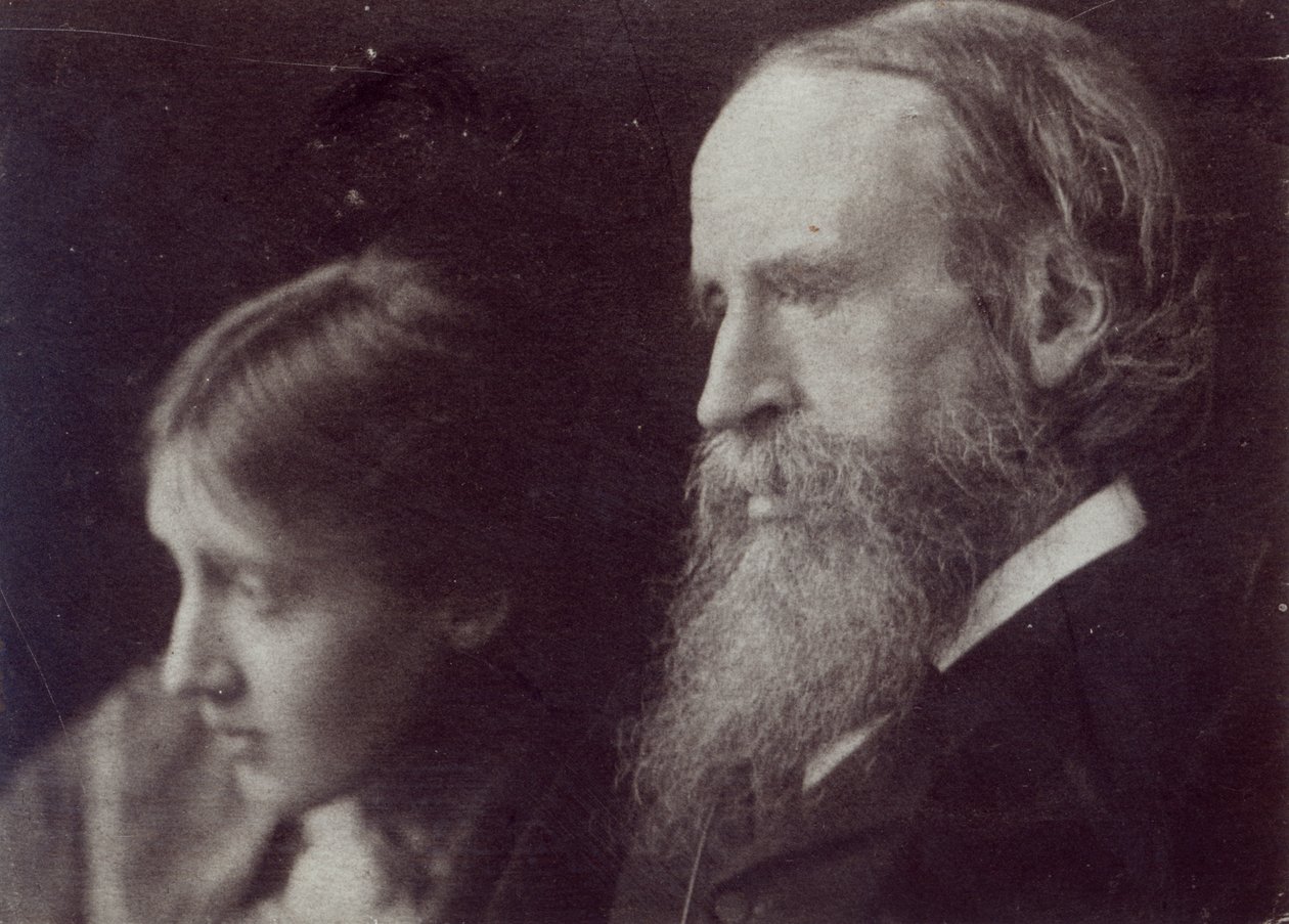 Virginia Woolf és apja, Sir Leslie Stephen, 1903 körül (színes fotó) alkotó: English Photographer