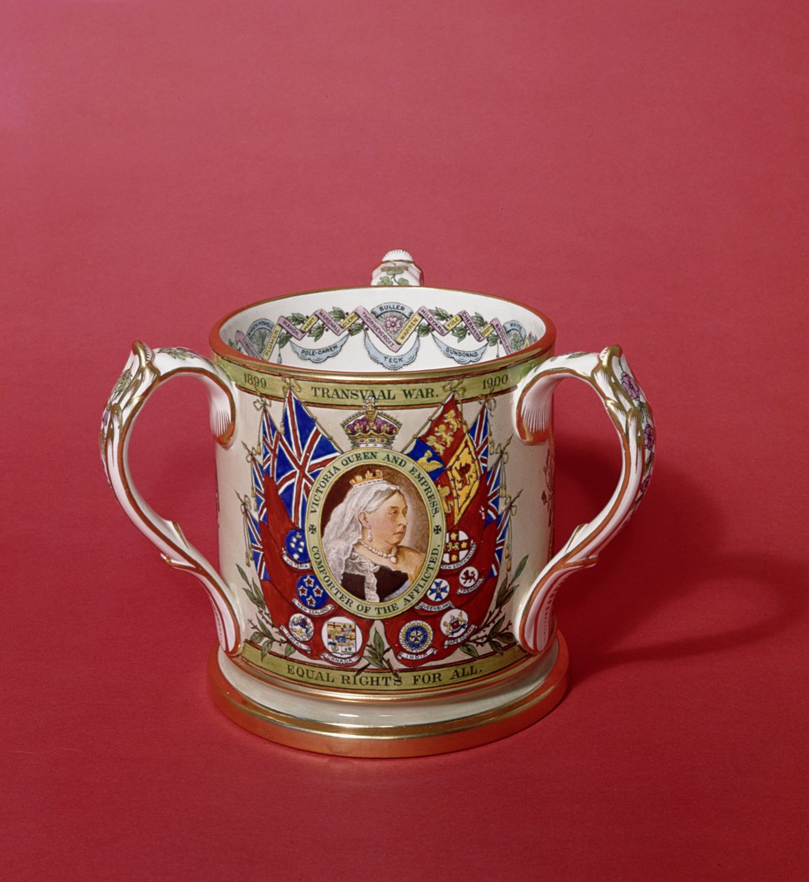 Spode háromnyeles pohár a transzvaali háború emlékére, 1899-1900 (kerámia) alkotó: English School