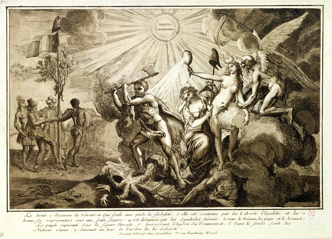 Idő atya felfedezi a feudalizmust taposó igazságot, 1792-93 körül alkotó: French School