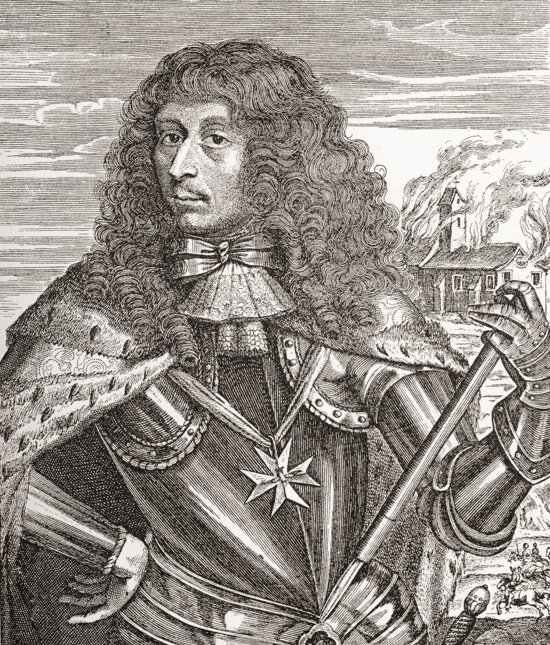Louis de Bourbon, Condé hercege, más néven le Grand Condé, 1621 1686. francia tábornok. Az 1908-ban megjelent Les Heures Libresből. alkotó: French School
