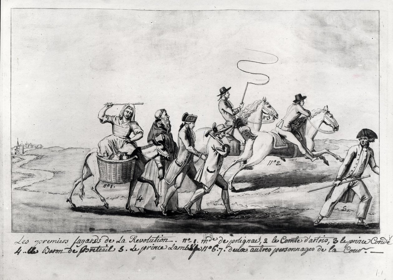 A forradalom első szökései: Mme de Polignac (1749-93), Comte d