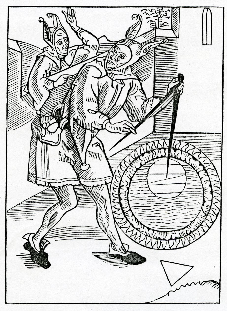 A dyuers contrees és regyons folysshe leírása és inkvizíciója, illusztráció Alexander Barclay „A bolondok hajója” angol fordításából, egy 1874-ben megjelent kiadásból (engravi alkotó: German School