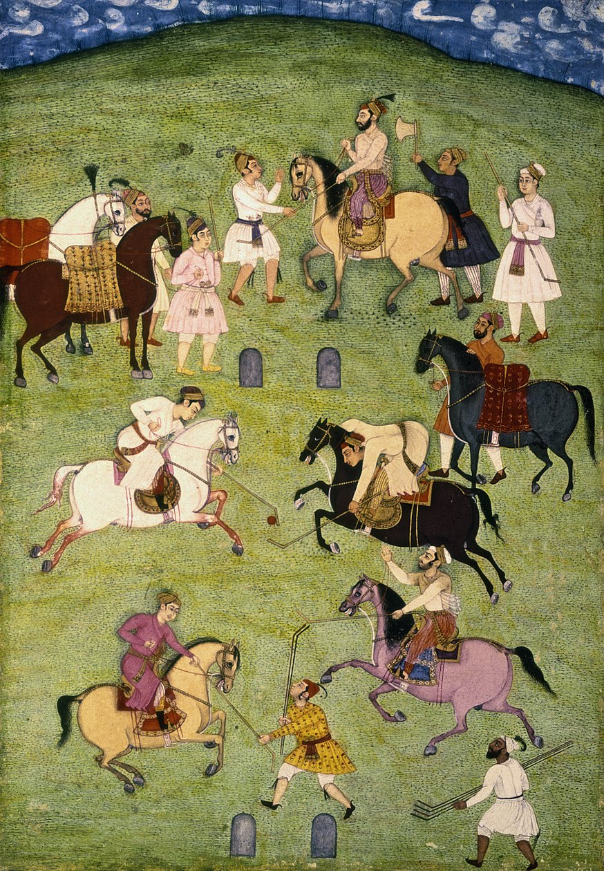 A Game of Polo, a Large Clive Albumból alkotó: Indian School