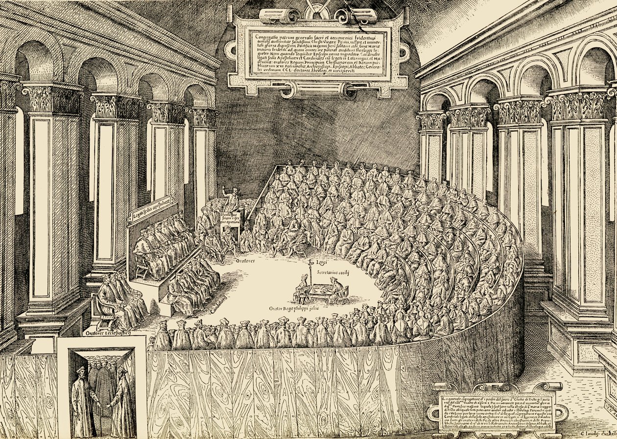 Tridenti Zsinat (1545-63) (metszet) alkotó: Italian School