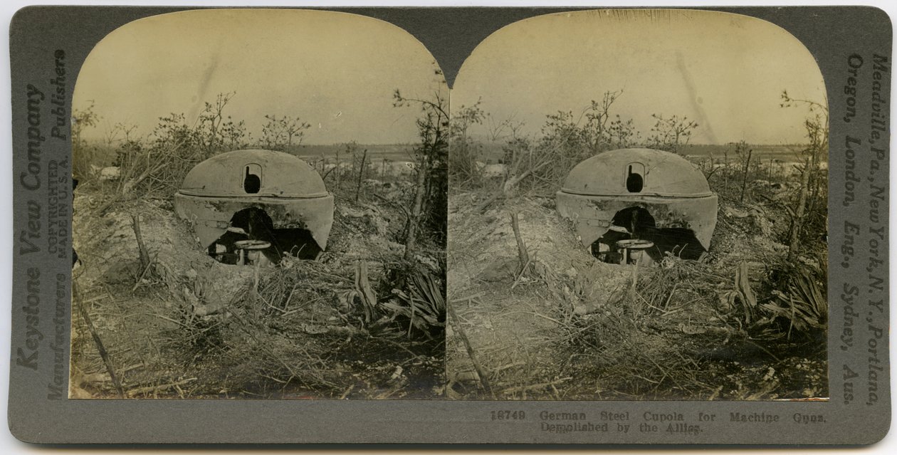 Lebontották a német géppuskás kupolát alkotó: Keystone View Company