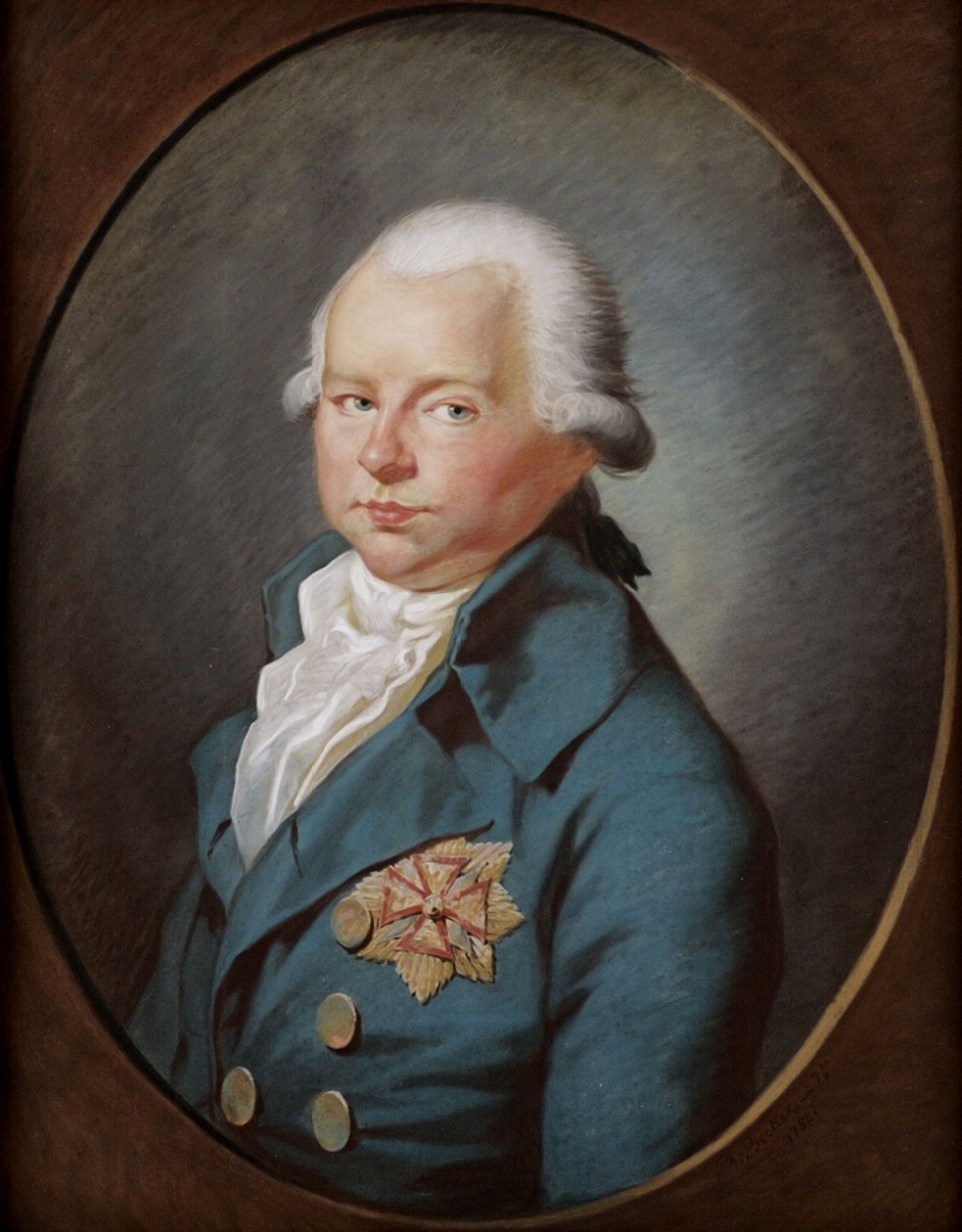 Friedrich von Baden arcképe alkotó: Jakob Becker