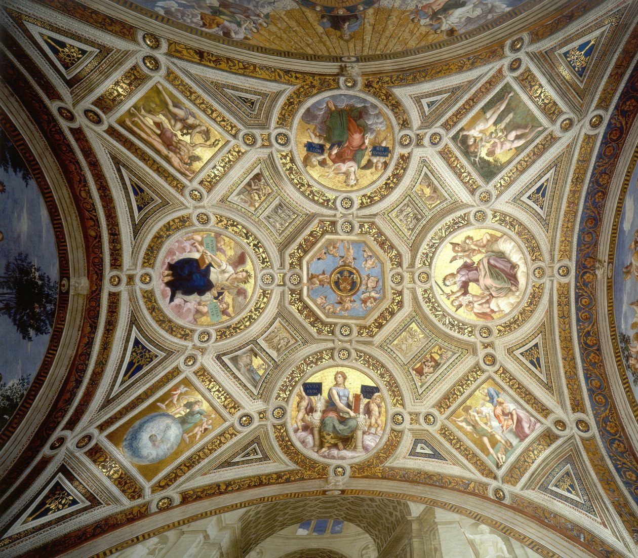 A pecsét csarnokának boltoza alkotó: Raffaello Sanzio Raphael