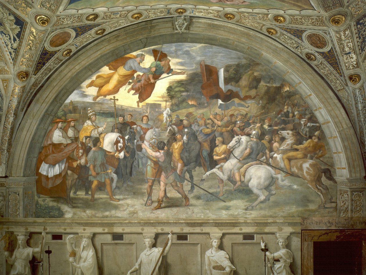 Találkozó Nagy Leon és Attila között alkotó: Raffaello Sanzio Raphael