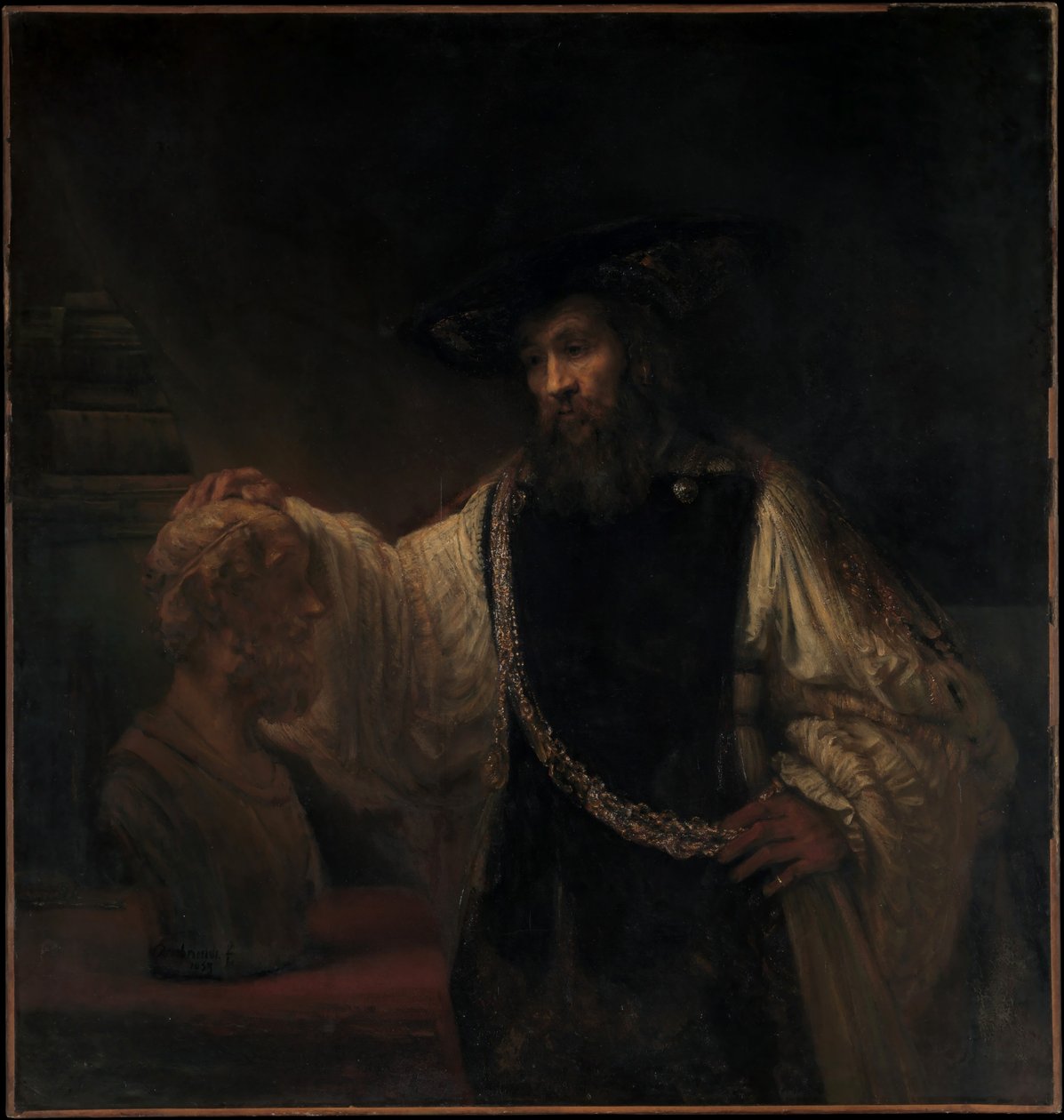 Arisztotelész Homérosz mellszobrával alkotó: Rembrandt van Rijn
